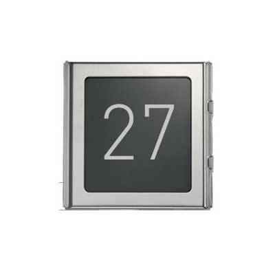 Urmet 1148-50 - Modulo numero civico Sinthesi S2 in alluminio anodizzato color acciaio lucido