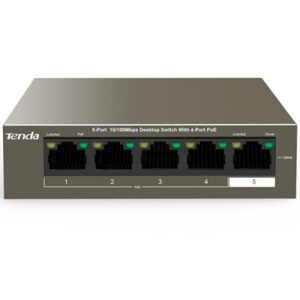 Networking Switch 5p Lan 10/100m Tenda Tef1105p-4-63w Desktop4p Poe - Garanzia 3 Anni