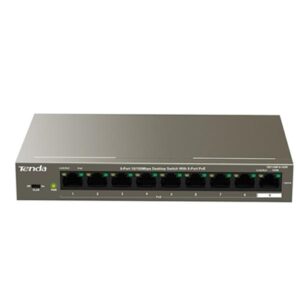 Networking Switch 9p Lan 10/100m Tenda Tef1109p-8-102w Desktop -8p Poe- Metallo- Garanzia 3 Anni Fino:31/12