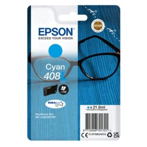 Materiali Di Consumo Cartuccia Epson 408l "occhiali" C13t09k24010 Ciano X Wf-4810dtwf 1.700pag.
